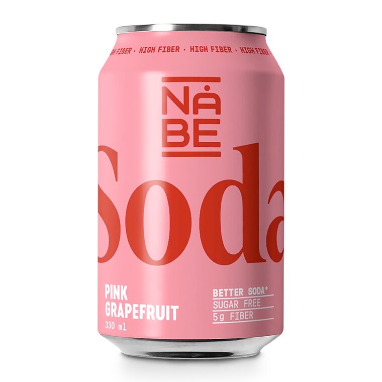 NÅBE Soda Pink Grapefruit 330ml | Kampanjer 1 - Nåbe Soda Mixflak | Gymkraft