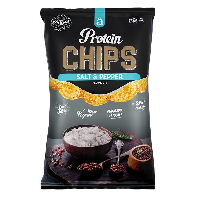 Näno Supps Protein Chips Salt & Pepper 40 g | Hälsokost - Livsmedel - Snack & Godis | Gymkraft