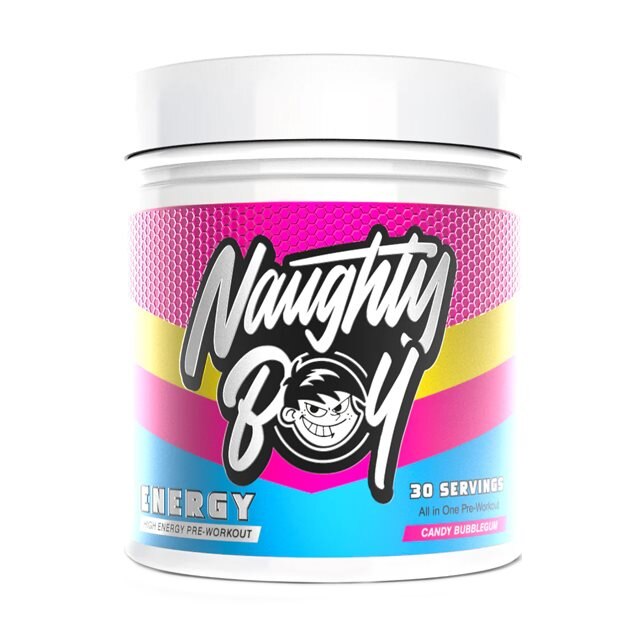 Naughty Boy Energy PWO Candy Bubblegum 390g | Kosttillskott - Prestationshöjare - PWO - Pre-Workout | Gymkraft