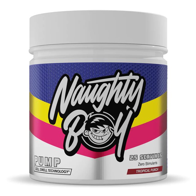 Naughty Boy Pump Tropical Punch 400g | Kosttillskott - Prestationshöjare - PWO - Pre-Workout - PWO Pulver | Gymkraft