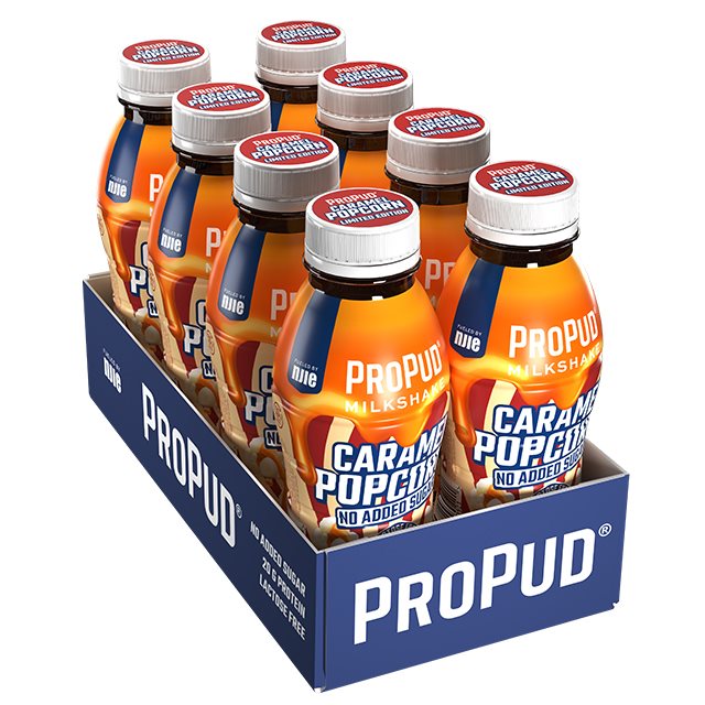 Njie ProPud Protein Milkshake Caramel Popcorn 8x330ml | Hälsokost - Livsmedel - Mellanmål | Gymkraft