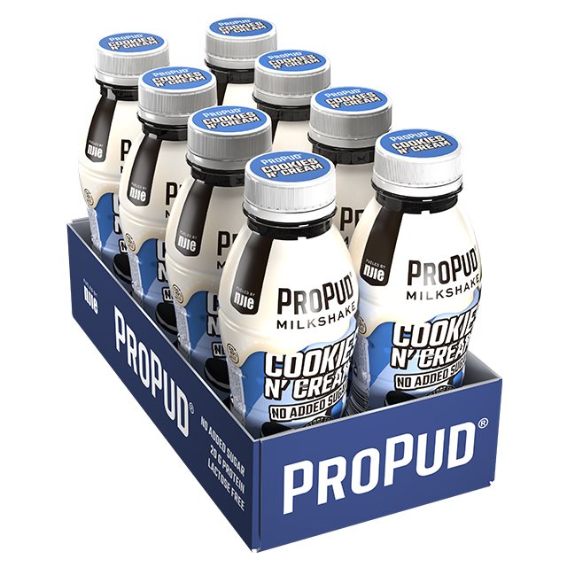 Njie ProPud Protein Milkshake Cookies n Cream 8x330ml | Hälsokost - Livsmedel - Mellanmål | Gymkraft