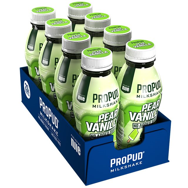 Njie ProPud Protein Milkshake Pear Vanilla 8x330ml | Hälsokost - Livsmedel - Mellanmål | Gymkraft