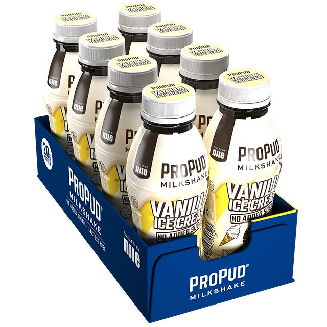 Njie ProPud Protein Milkshake Vanilla Ice Cream 8x330ml | Hälsokost - Livsmedel - Mellanmål | Gymkraft