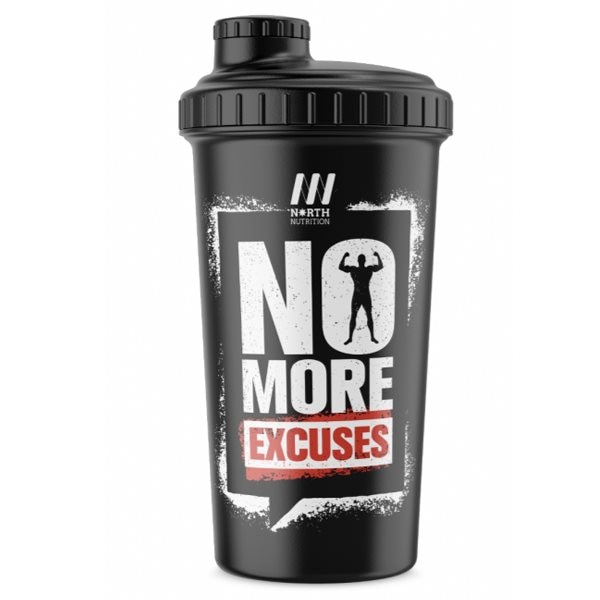 North Nutrition Shaker No More Excuses Black 700ml