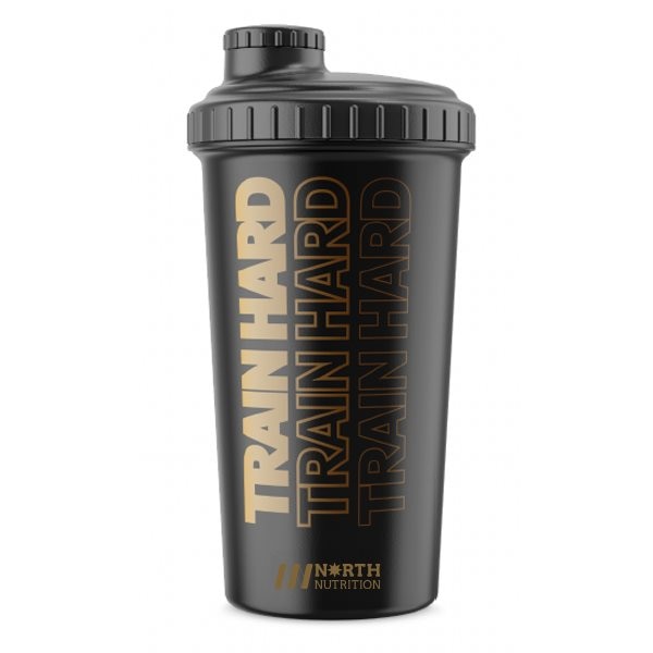 North Nutrition Shaker Train Hard Black/Brown 700ml | Träningstillbehör - Vattenflaskor & Shakers | Gymkraft