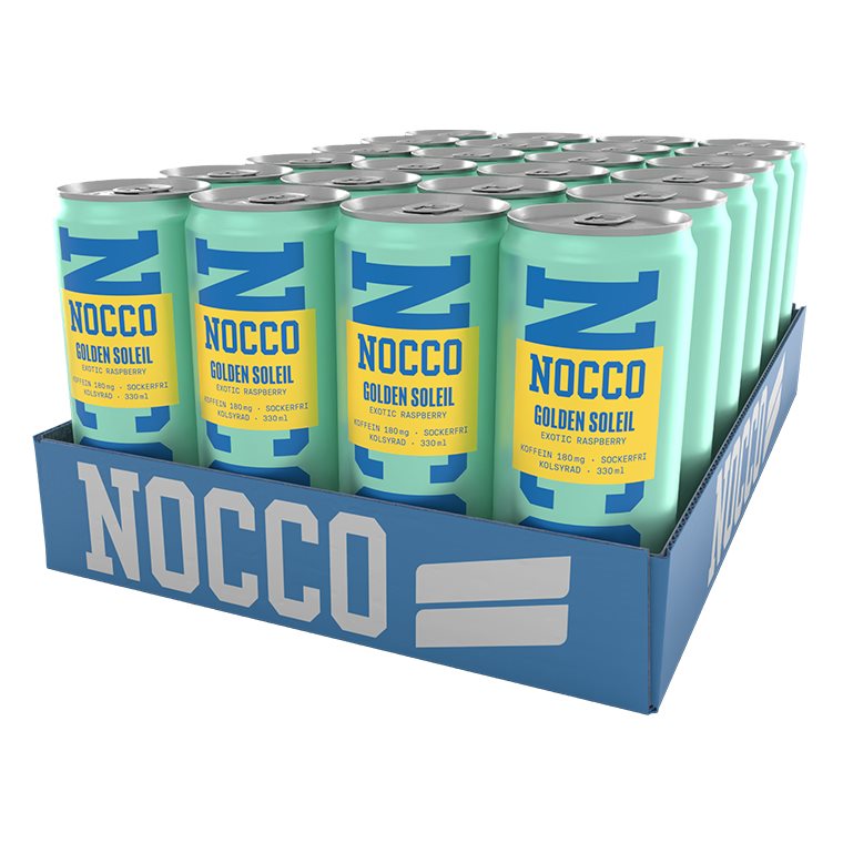 Nocco Exotic Raspberry Nocco Golden Soleil Exotic Raspberry 24x330ml / Gymkraft