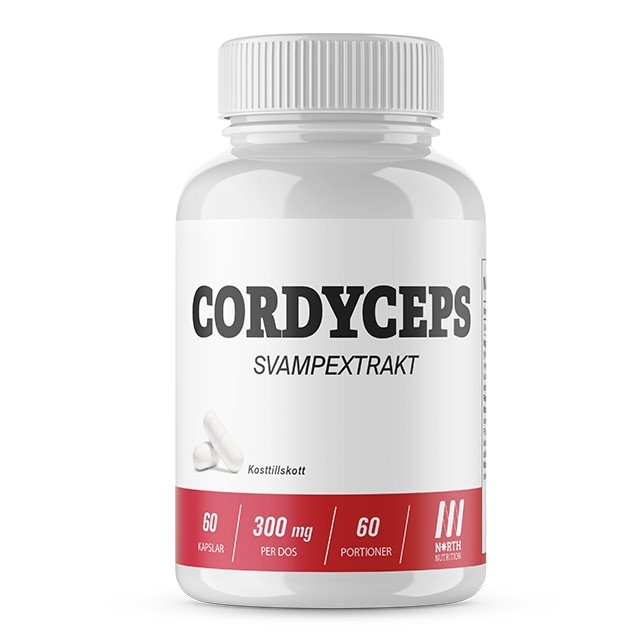North Nutrition Cordyceps 60 kapslar | Kosttillskott - Prestationshöjare - Energi & Fokus | Gymkraft