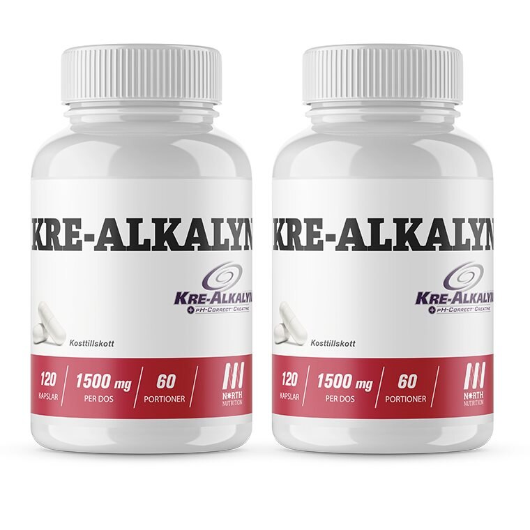 Product Image for North nutrition kre-alkalyn 750mg 2x120 kapslar - Kreatin Monohydrat