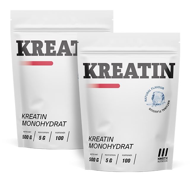 North Nutrition Kreatin Monohydrat 2x500g | Kosttillskott - Kreatin - Kreatin monohydrat | Gymkraft