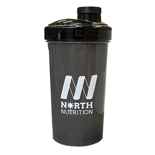 North Nutrition Shaker Logiq 700ml Smoke/Black | Träningstillbehör - Vattenflaskor & Shakers | Gymkraft