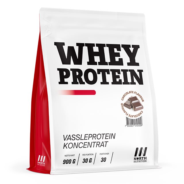 North Nutrition Whey Choklad 900g | Kosttillskott - Proteinpulver - Vassleprotein - Vassleproteinkoncentrat | Gymkraft