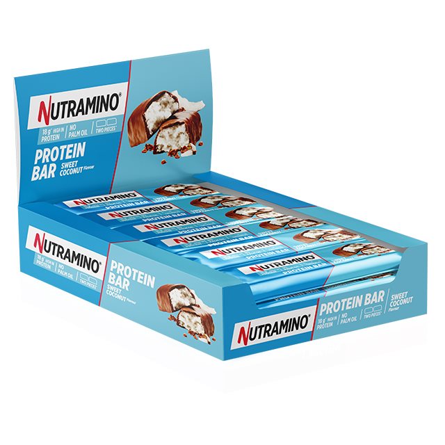 Nutramino Proteinbar Sweet Coconut 12x55g | Kampanjer 1 - Bars Kampanj! Köp minst 3 - Få 15% EXTRA rabatt! | Gymkraft