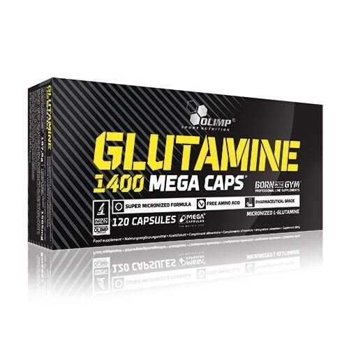Olimp Sport Nutrition Glutamine Mega 120 Kapslar | Kosttillskott - Aminosyror - L-Glutamin | Gymkraft