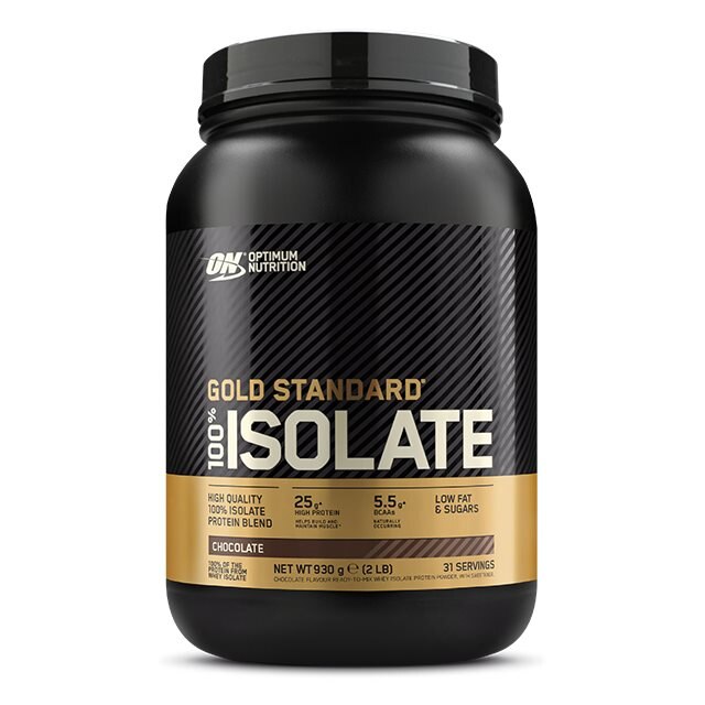 Optimum Nutrition Gold Standard 100% Isolate Chocolate 930g | Kosttillskott - Proteinpulver - Vassleprotein - Vassleisolat | Gymkraft