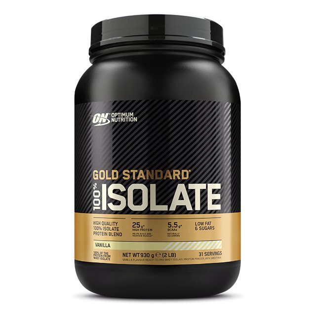 Optimum Nutrition Gold Standard 100% Isolate Vanilla 930g | Kosttillskott - Proteinpulver - Vassleprotein - Vassleisolat | Gymkraft