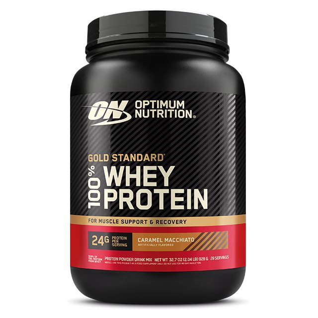 Optimum Nutrition Gold Standard 100% Whey Caramel Macchiato 908g | Kosttillskott - Proteinpulver - Vassleprotein - Vassleproteinkoncentrat | Gymkraft