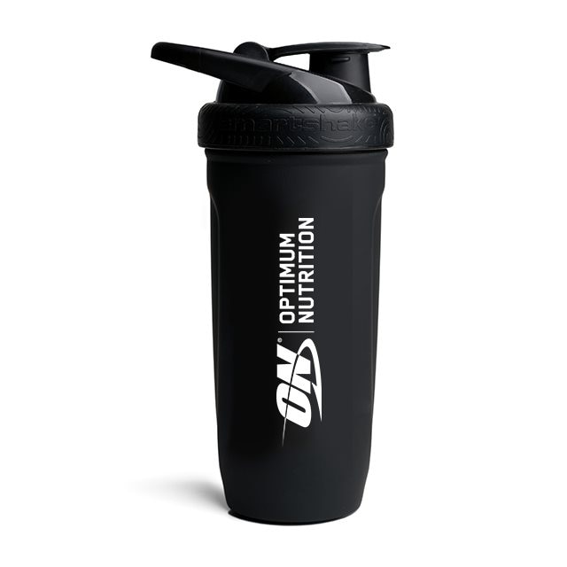 Optimum Nutrition Reforce Steel Shaker Black 900ml | Träningstillbehör - Vattenflaskor & Shakers | Gymkraft