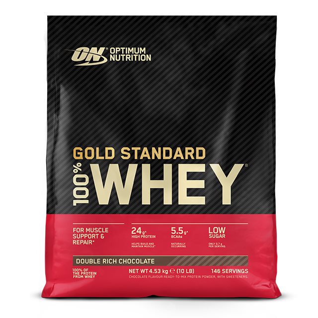 Product Image for Proteinpulver - Optimum Nutrition -  Gold Standard 100% Whey Double Rich Chocolate 4,54kg