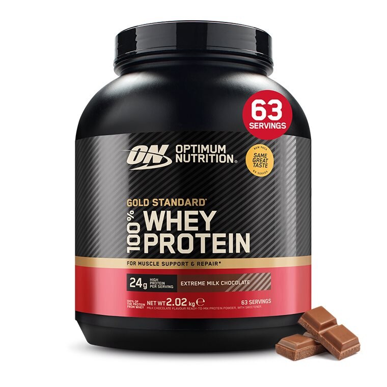 Optimum Nutrition Gold Standard 100% Whey Extreme Milk Chocolate 2kg | Kosttillskott - Proteinpulver - Vassleprotein - Vassleproteinkoncentrat | Gymkraft