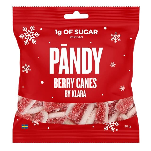 Pändy Candy Berry Canes 50g | Hälsokost - Livsmedel - Snack & Godis | Gymkraft