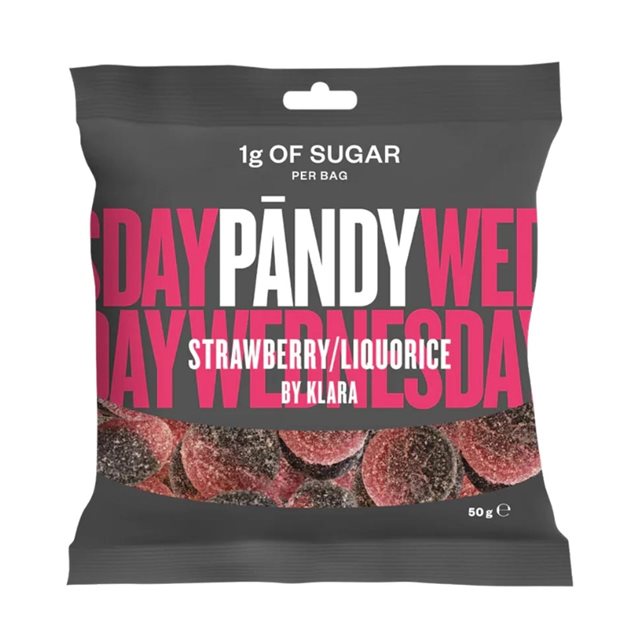 Pändy Candy Strawberry/Liquorice 50g | Kampanjer 1 - Snacks kampanj! Köp minst 3 - få 15% EXTRA rabatt | Gymkraft