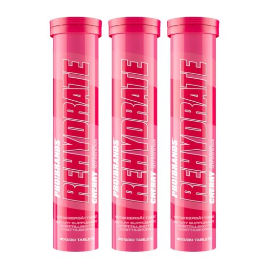 ProBrands Rehydrate Cherry 3x20 brustabletter | Kosttillskott - Vätskeersättning | Gymkraft