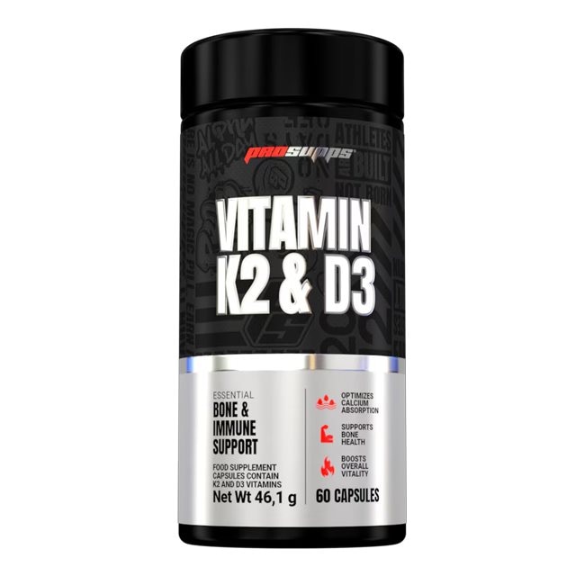 Pro Supps Vitamin K2 D3 60 Kapslar | Kosttillskott - Vitaminer & Mineraler - K-vitamin | Gymkraft