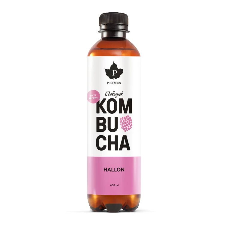 Pureness Kombucha Hallon 400ml | Varumärken - Pureness | Gymkraft