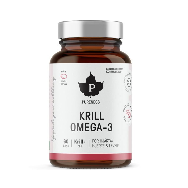 Pureness Krill Omega-3 60 Kapslar | Kosttillskott - Omega & Fettsyror - Omega 3 | Gymkraft