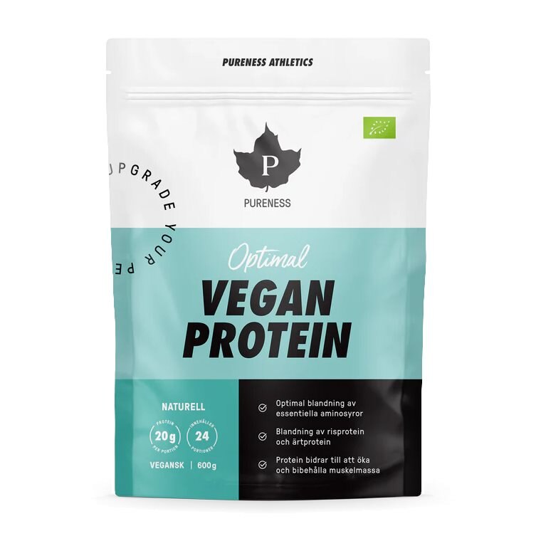 Pureness Vegan Protein Ekologisk Naturell 600g | Kosttillskott - Proteinpulver - Veganskt proteinpulver | Gymkraft