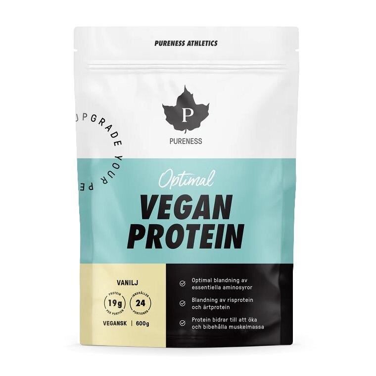Pureness Vegan Protein Vanilj 600g | Kosttillskott - Proteinpulver - Veganskt proteinpulver | Gymkraft