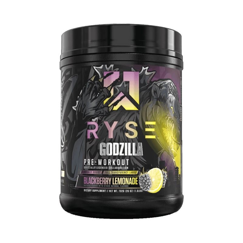 Ryse Godzilla PWO Blackberry Lemonade 40 Servings | Kosttillskott - Prestationshöjare - PWO - Pre-Workout - PWO med koffein | Gymkraft