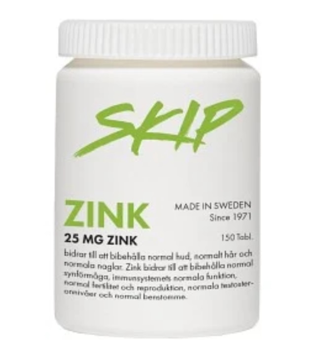 Product Image for Skip nutrition zink 30mg 150 tabletter