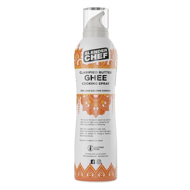 Slender Chef Cooking Spray Clarified Butter GHEE 200ml | HĂ€lsokost - Livsmedel - Matlagning | Gymkraft