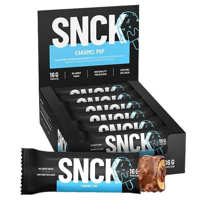 SNCK Proteinbar Caramel Pop 12x55g | Kosttillskott - Bars - Proteinbars | Gymkraft
