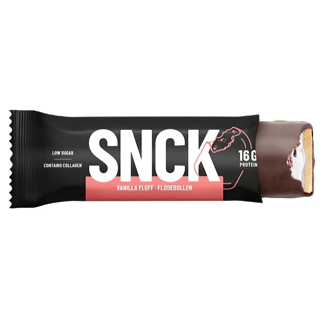 SNCK Proteinbar Vanilla Fluff 55g | Kampanjer 1 - Bars Mix&Match 10-pack | Gymkraft