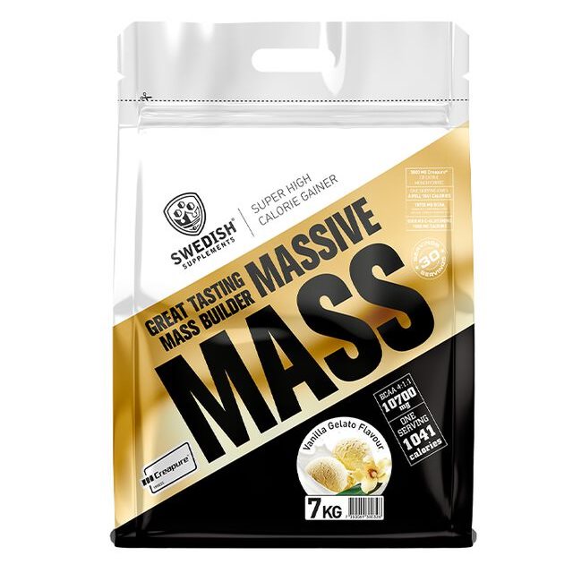 Swedish Supplements Massive Mass Vanilla Gelato Cream 7kg | Kosttillskott - Träningstillskott - Efter träning | Gymkraft