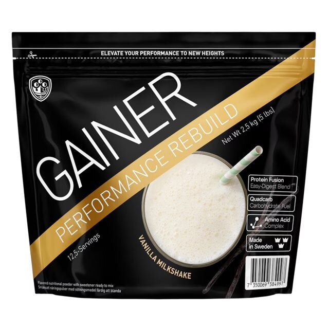 Swedish Supplements Performance Gainer vanilla Milkshake 2,5kg | Kampanjer 1 - SweSup Performance Gainer shaker svart på köpet | Gymkraft