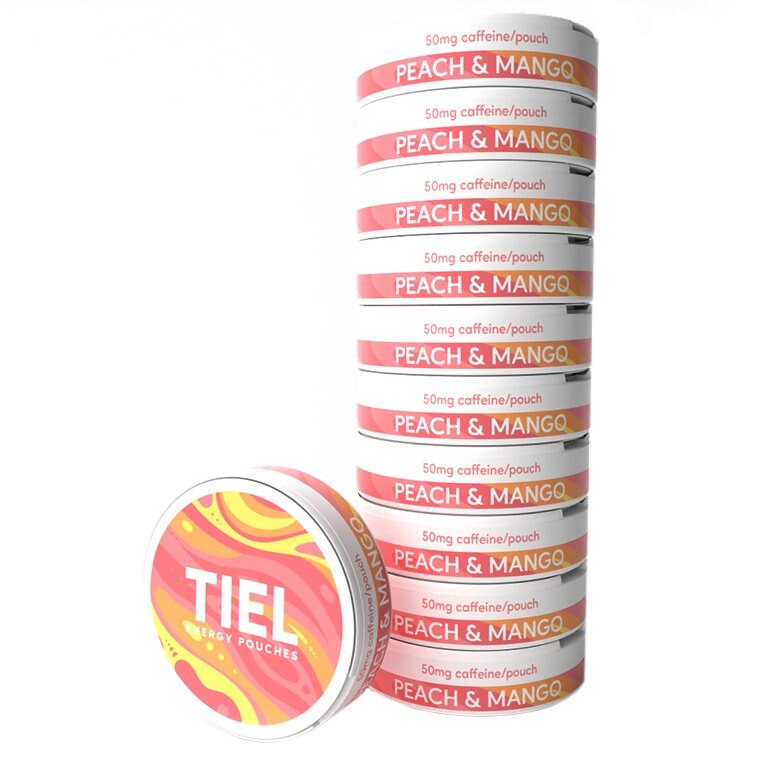 TIEL Energy Peach & Mango 10-pack | Kosttillskott - Prestationshöjare - Energi & Fokus | Gymkraft