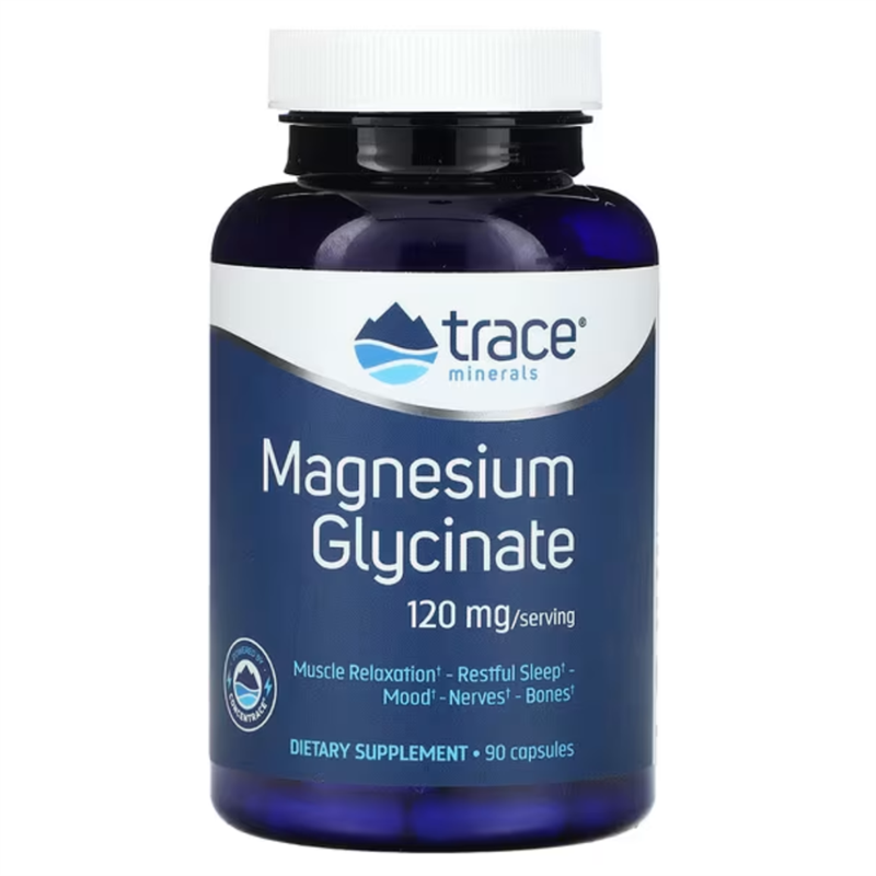 Trace Minerals Magnesium Glycinate 90 kapslar | Kosttillskott - Vitaminer & Mineraler - Magnesium | Gymkraft