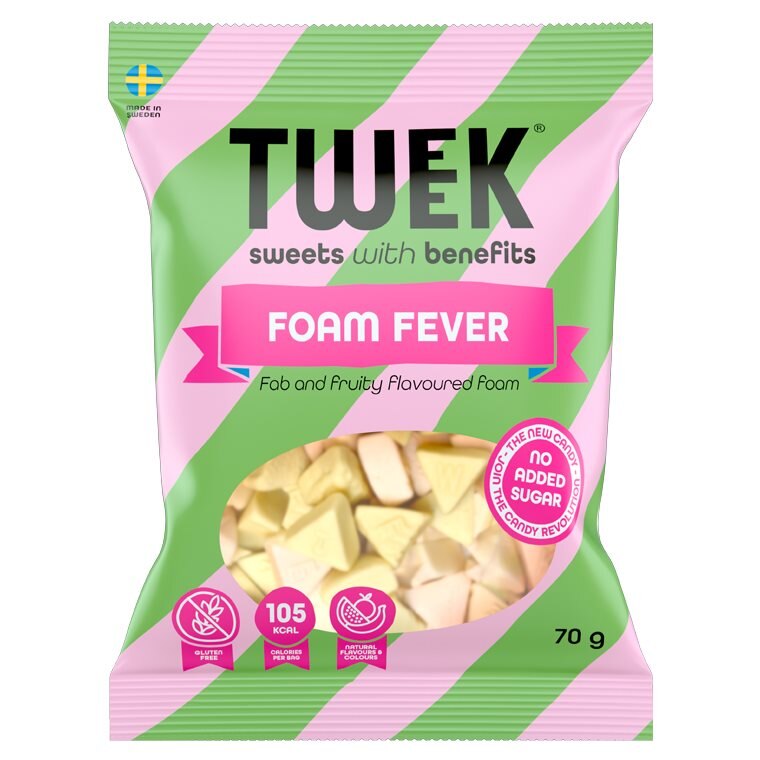 TWEEK Foam Fever 70g | Kampanjer 1 - Snacks kampanj! Köp minst 3 - få 15% EXTRA rabatt | Gymkraft