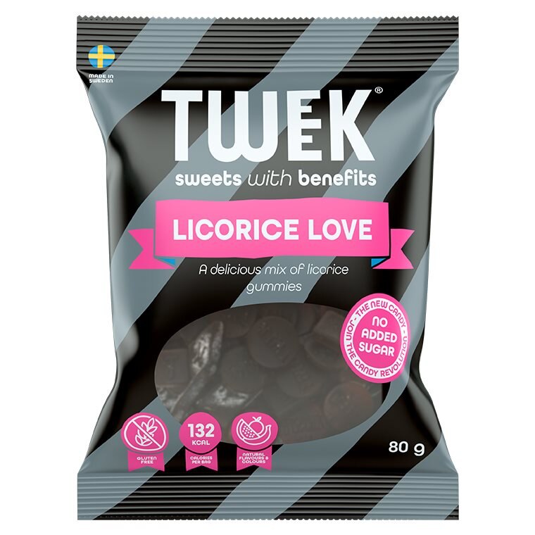 TWEEK Licorice Love 80g | Kampanjer 1 - Snacks kampanj! Köp minst 3 - få 15% EXTRA rabatt | Gymkraft