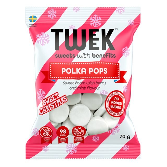 TWEEK Polka Pops 70g | Hälsokost - Livsmedel - Snack & Godis | Gymkraft