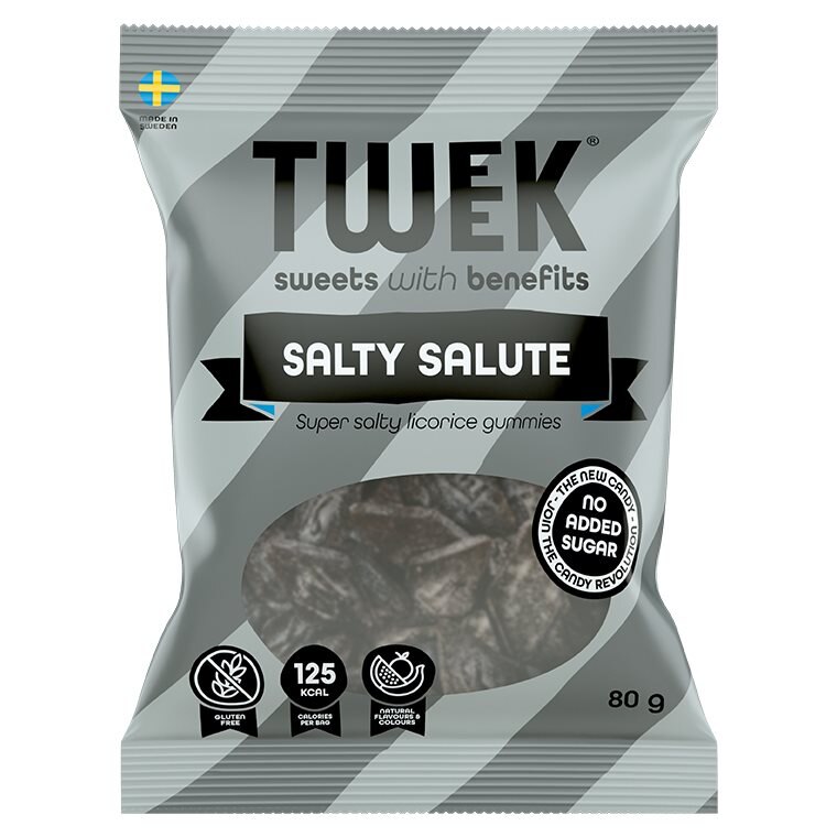 TWEEK Salty Salute 80g | Kampanjer 1 - Snacks kampanj! Köp minst 3 - få 15% EXTRA rabatt | Gymkraft