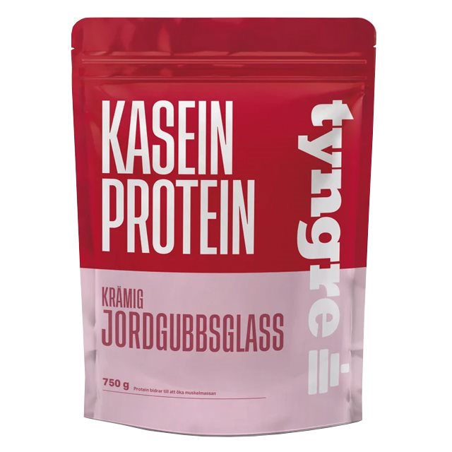 Product Image for Proteinpulver - Tyngre -  Kasein Krämig Jordgubbsglass 750g
