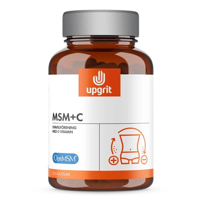 Upgrit MSM+C 180 kapslar | Kosttillskott - Vitaminer & Mineraler - C-vitamin | Gymkraft
