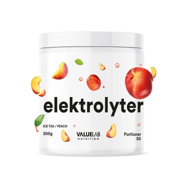 Valuelab Elektrolyter IceTea Peach 300g | Kosttillskott - Träningstillskott - Före träning | Gymkraft