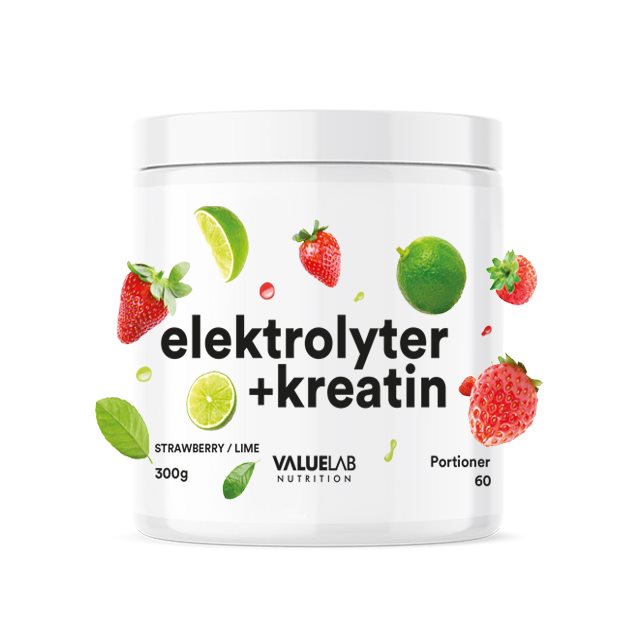 Valuelab Elektrolyter + Kreatin Strawberry/Lime 300g | Kosttillskott - Träningstillskott - Efter träning | Gymkraft