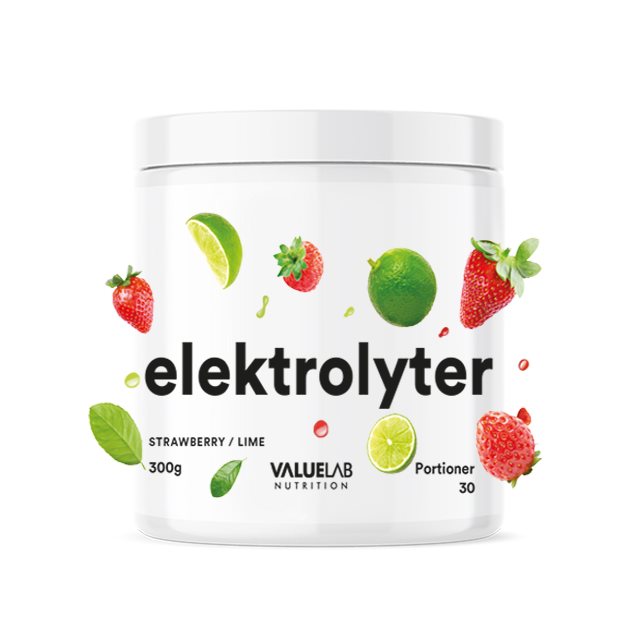Valuelab Elektrolyter Strawberry/Lime 300g | Kosttillskott - Träningstillskott - Efter träning | Gymkraft